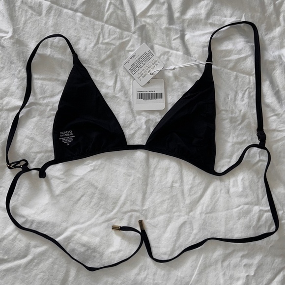Monday Swimwear Barbados Top - Black, Size Small, NWT - Picture 4 of 5